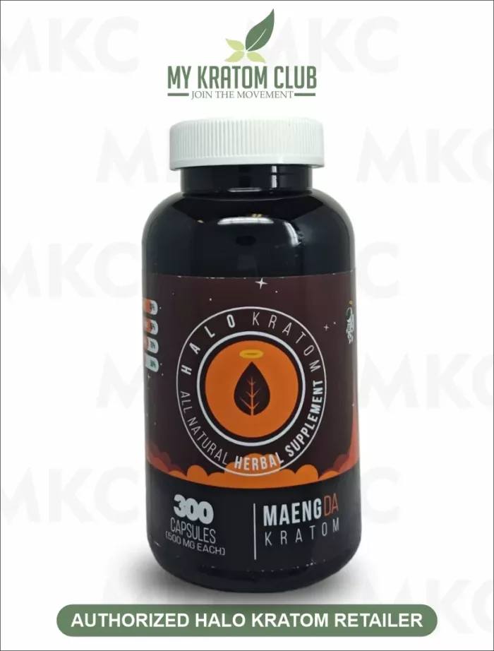 Halo Kratom Maeng Da Capsules 300 Count by My Kratom Club