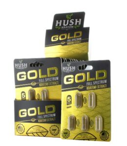 Hush Gold Kratom Extract Capsules 5 count (Full Spectrum)