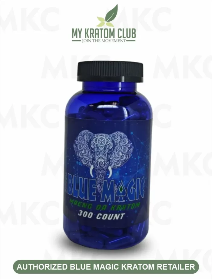 Blue Magic Kratom Maeng Da Capsules 300 Count by My Kratom Club