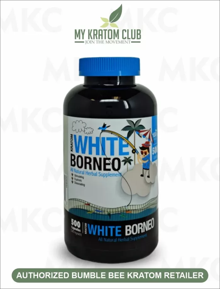 Bumble Bee Kratom White Borneo Capsules 500 Count by My Kratom Club